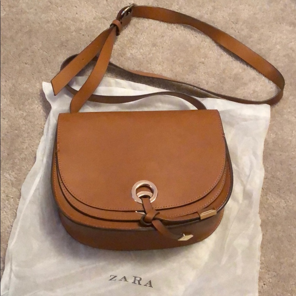 Zara satchel brown bag